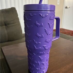 Source Unknown Purple Bat Embossed Tumbler 30 oz